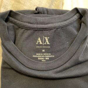Armani Exchange Pima Cotton tee medium navy blue